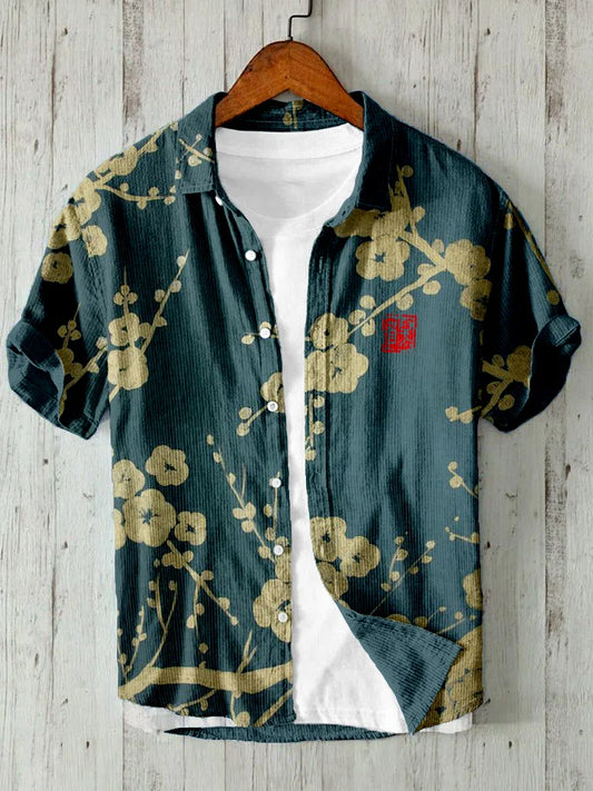 Origami Clothing's Sakura Blossom Japanese Style Casual Shirt