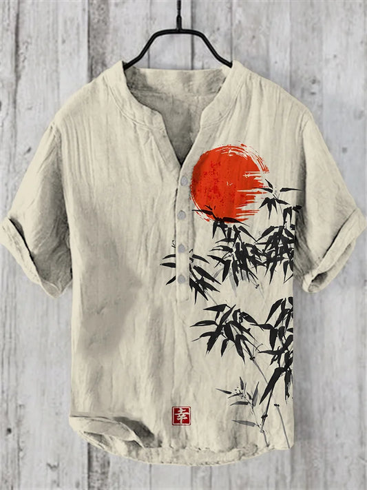 Origami Clothing's Rising Sun Bamboo Japanese Art Designer Shirt
