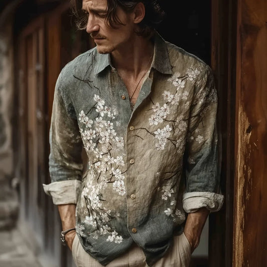 Origami Clothing's Vintage Sakura Ombre Designer Shirt